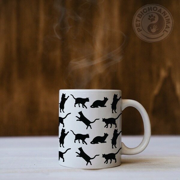Caneca Silhueta de Gatos 6 Caneca Silhueta de Gatos - Imagem 3
