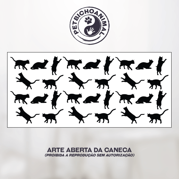 Caneca Silhueta de Gatos 7 Caneca Silhueta de Gatos - Imagem 4