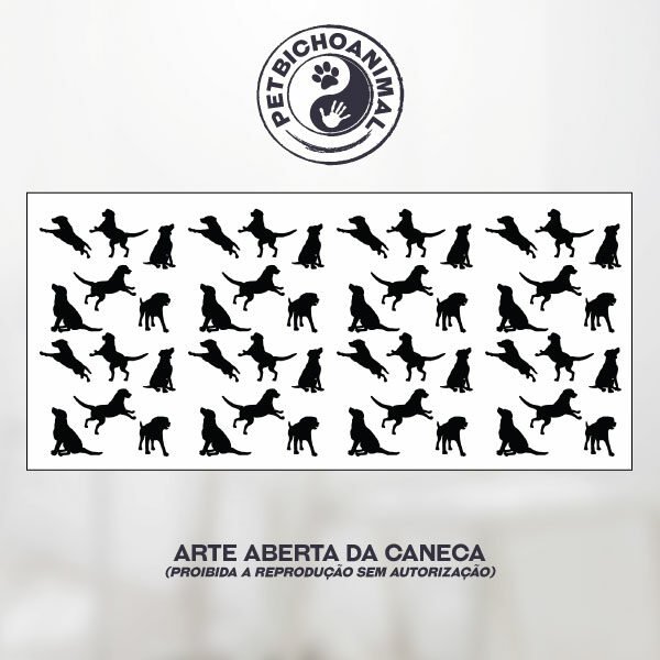 Caneca Silhueta de Cachorros - Imagem 4