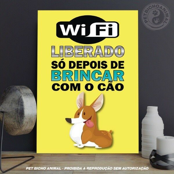 Quadro WiFi Liberado Cão 30