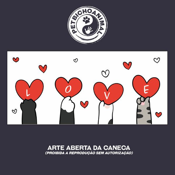 Caneca - Love Patinhas de Gato - Imagem 3
