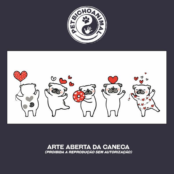 Caneca - Pugs Apaixonados 5 Caneca - Pugs Apaixonados - Imagem 3