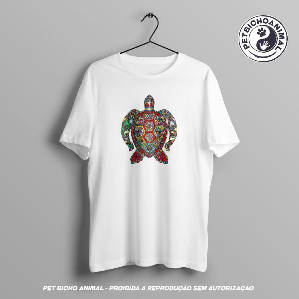 Camiseta - Tartaruga Colorida 5 Camiseta - Tartaruga Colorida - Imagem 3