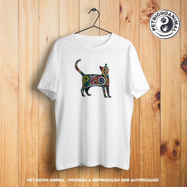 Camiseta - Gato Psicodélico