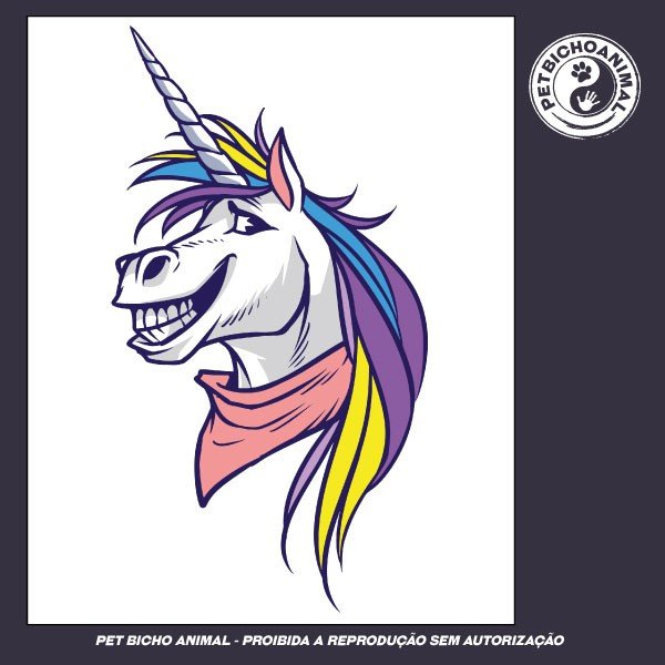 Camiseta - Unicórnio Sorridente 2 Camiseta - Unicórnio Sorridente 3