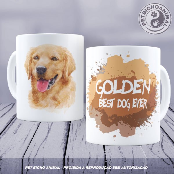 PBACAN 2000648A Caneca Coleção Best Dog Ever - Raça Golden 1