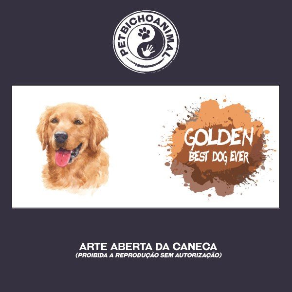 Caneca Coleção Best Dog Ever - Raça Golden 2 Caneca Coleção Best Dog Ever - Raça Golden 3