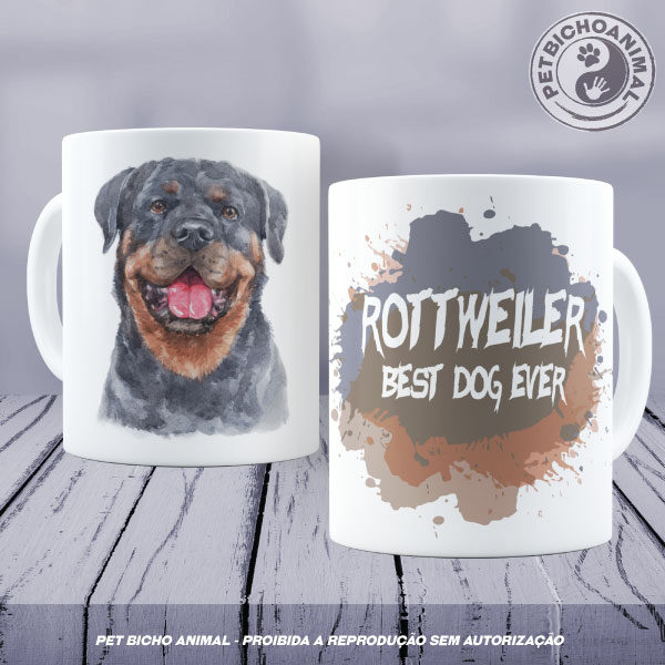 Caneca Coleção Best Dog Ever - Raça Rottweiler 3