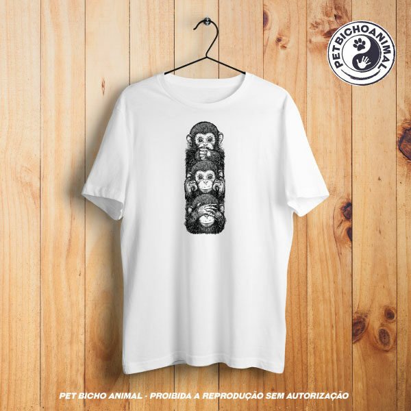 Camiseta - Os 3 Macacos Sábios