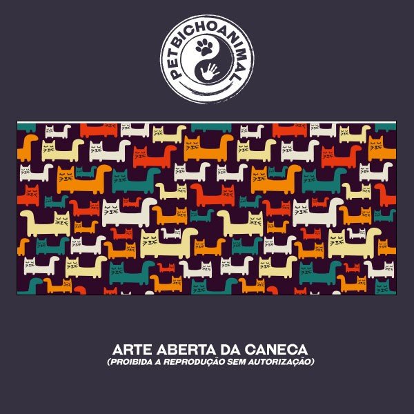 Caneca Gatos Coloridos 3