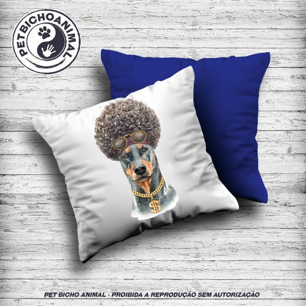 Almofada Coleção Hipsters Dogs - Dobermann