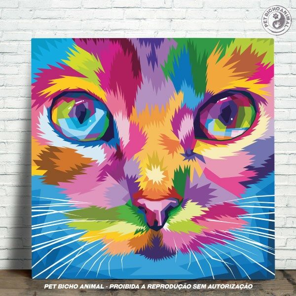 Azulejo Decorativo - Gato em Cores 12