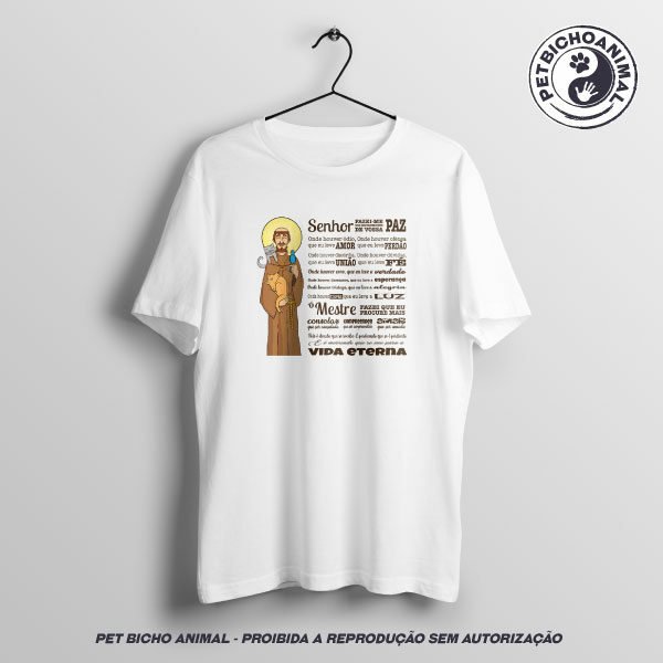 Camiseta - Oração São Francisco de Assis - Edição Especial 5 Camiseta - Oração São Francisco de Assis - Edição Especial - Imagem 3