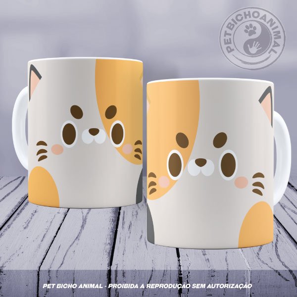 Caneca Coleção Kids - Cara de Gato 3 1