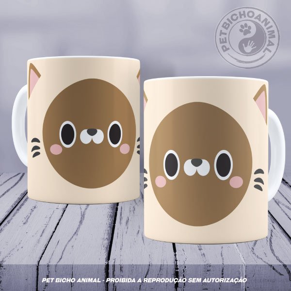 PBACAN 2008087A Caneca Coleção Kids - Cara de Gato 4 1
