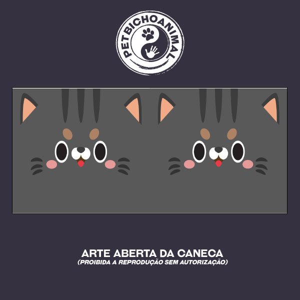 Caneca Coleção Kids - Cara de Gato 5 1 Caneca Coleção Kids - Cara de Gato 5 2