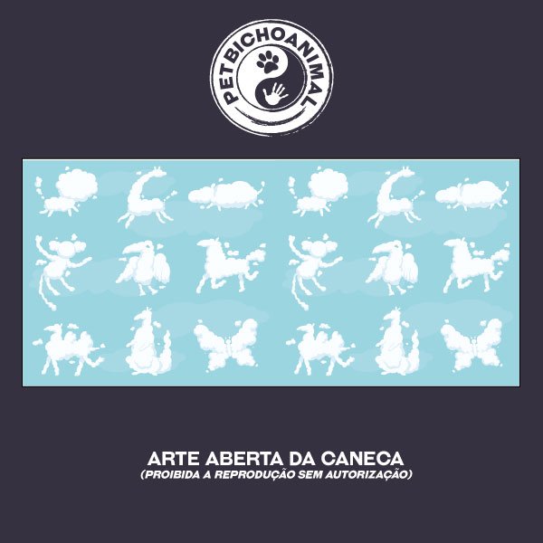 Caneca - Animais nas Nuvens 1 Caneca - Animais nas Nuvens 2