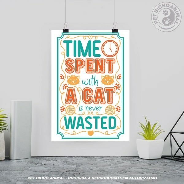 Quadro Time Spent with Cats is Never Wasted - Imagem 3