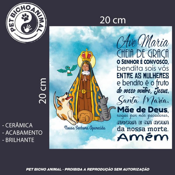 Azulejo Decorativo - Nossa Senhora Aparecida - Padroeira do Brasil - Imagem 3