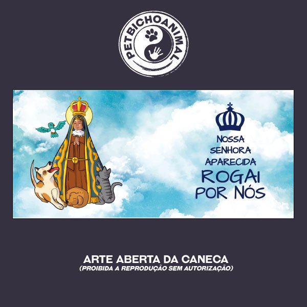 Caneca - Nossa Senhora Aparecida – Padroeira do Brasil 1 Caneca - Nossa Senhora Aparecida – Padroeira do Brasil 2