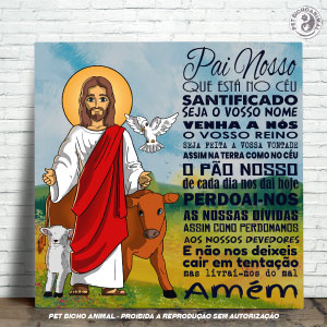 Azulejo Decorativo - Jesus e a Oração Pai Nosso 16