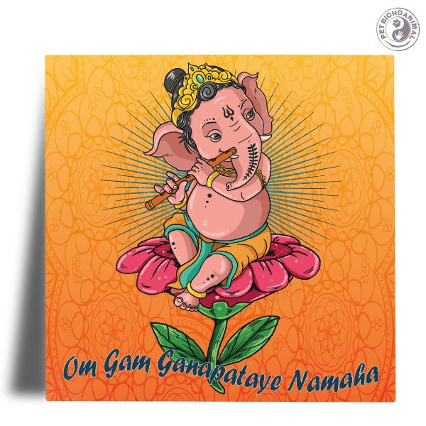 Azulejo Decorativo - Deus Ganesha e seu Mantra 2 Azulejo Decorativo - Deus Ganesha e seu Mantra 3