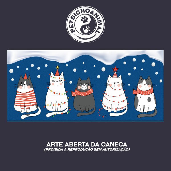 Caneca - Gatinhos de Natal 5 Caneca - Gatinhos de Natal - Imagem 3