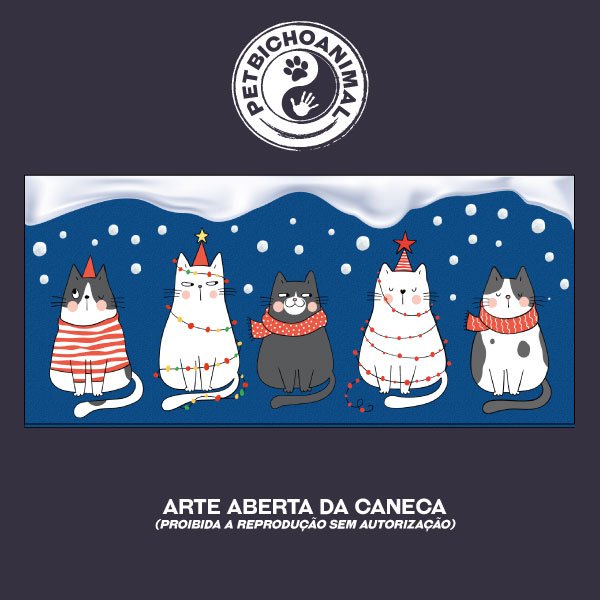 Caneca - Gatinhos de Natal 2 Caneca - Gatinhos de Natal 3