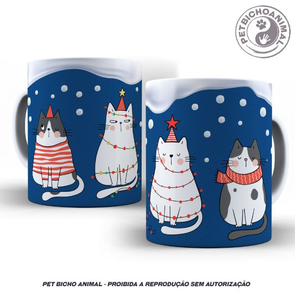 Caneca - Gatinhos de Natal 1 Caneca - Gatinhos de Natal 2