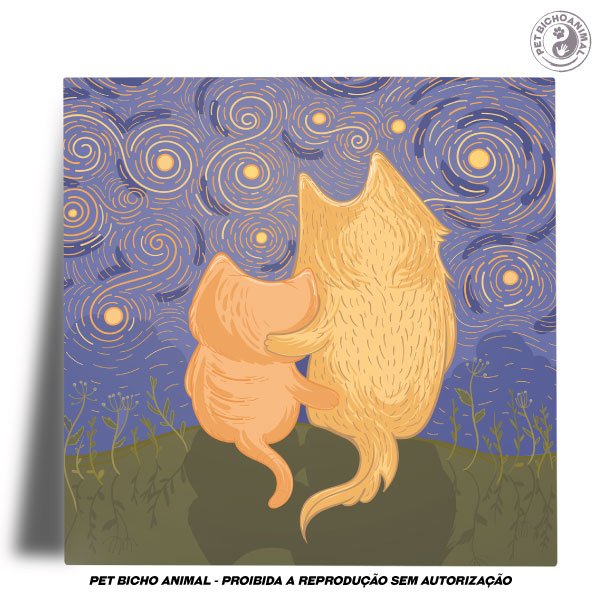 Azulejo Decorativo - Amizade em uma Noite Estrelada 1 Azulejo Decorativo - Amizade em uma Noite Estrelada 2