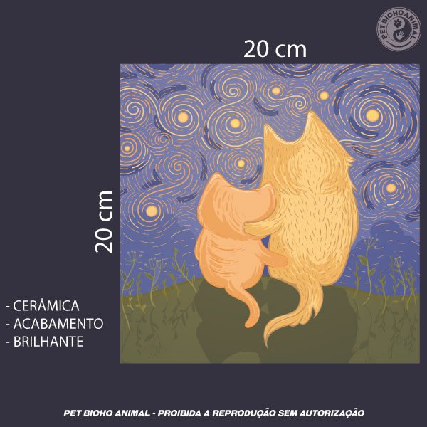 Azulejo Decorativo - Amizade em uma Noite Estrelada 5 Azulejo Decorativo - Amizade em uma Noite Estrelada - Imagem 3