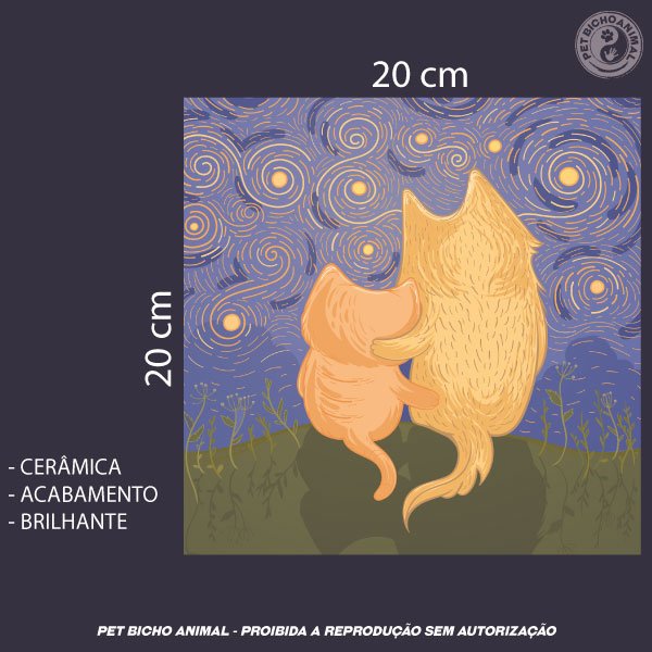 Azulejo Decorativo - Amizade em uma Noite Estrelada 2 Azulejo Decorativo - Amizade em uma Noite Estrelada 3