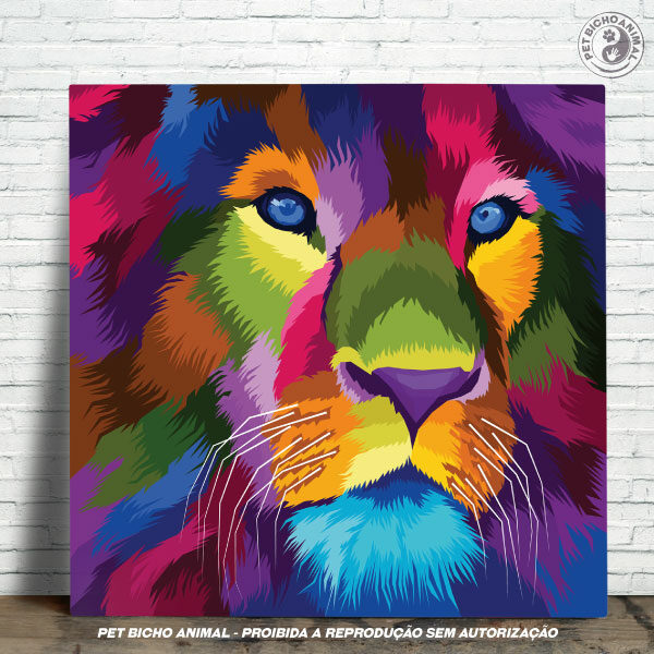 Azulejo Decorativo - Leão em Cores 15