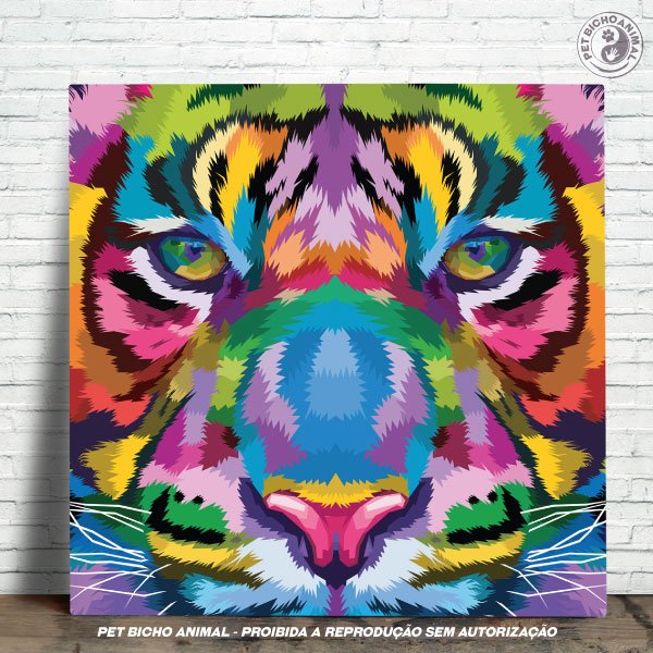 PBAAZU2012024A Azulejo Decorativo - Tigre em Cores 1
