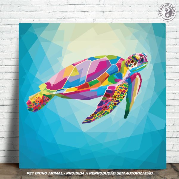 Azulejo Decorativo - Tartaruga em Cores 1