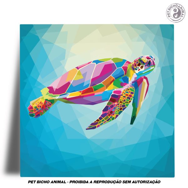 Azulejo Decorativo - Tartaruga em Cores 2
