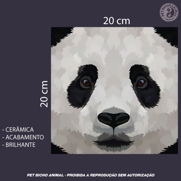 Azulejo Decorativo - Close de um Panda 2 Azulejo Decorativo - Close de um Panda 3