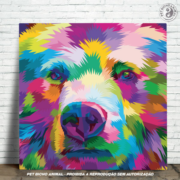 Azulejo Decorativo - Urso em Cores 16