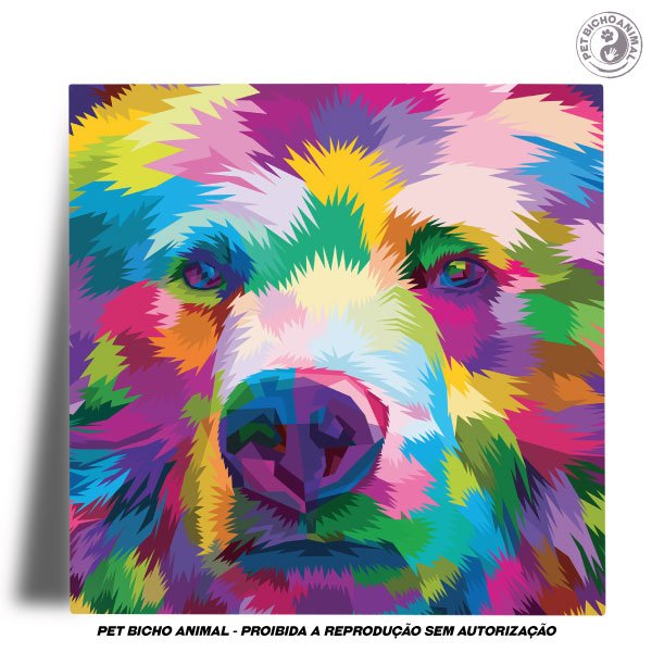 Azulejo Decorativo - Urso em Cores 2