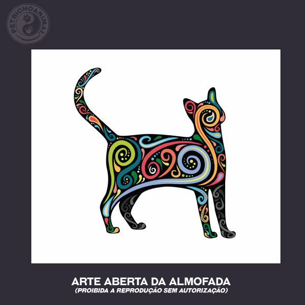 Almofada Gato Psicodélico 5 Almofada Gato Psicodélico - Imagem 3