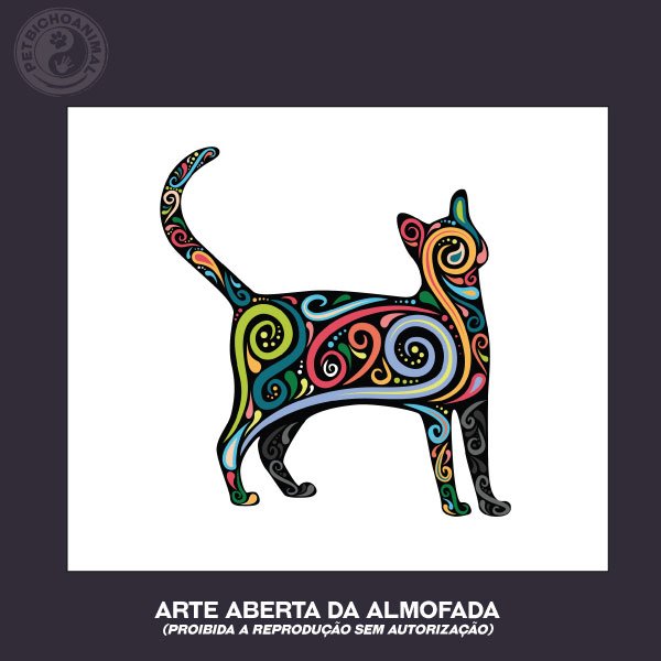 Almofada Gato Psicodélico 2 Almofada Gato Psicodélico 3