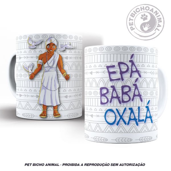 Caneca - Coleção Orixás e os Animais - Oxalá 1 Caneca - Coleção Orixás e os Animais - Oxalá 2