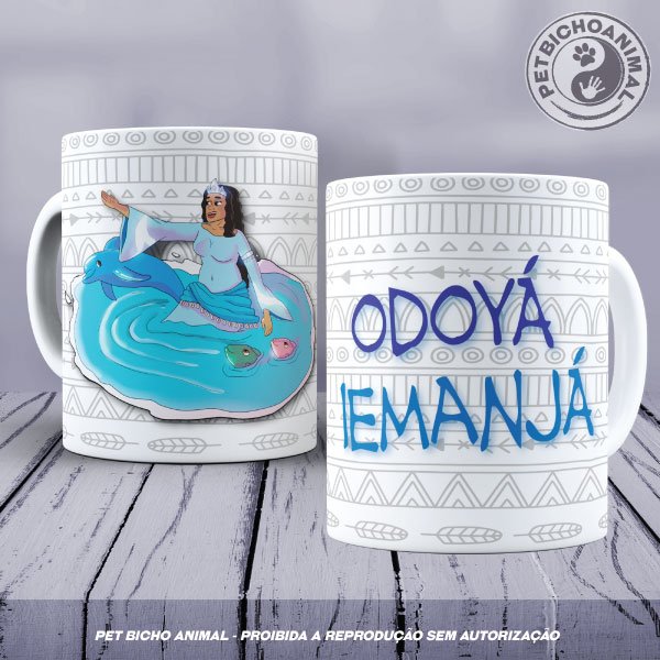 PBACAN 2012108A Caneca - Coleção Orixás e os Animais - Iemanjá 1
