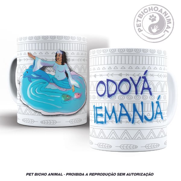 Caneca - Coleção Orixás e os Animais - Iemanjá 1 Caneca - Coleção Orixás e os Animais - Iemanjá 2