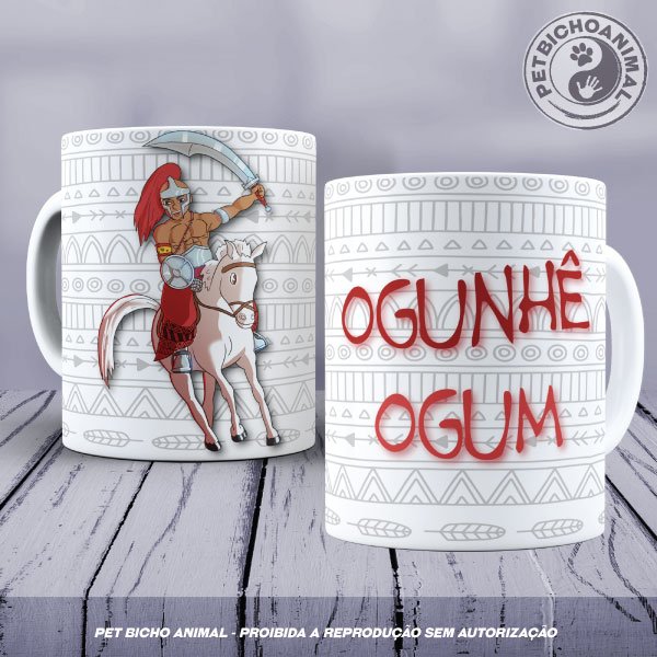 Caneca - Coleção Orixás e os Animais - Ogum 1