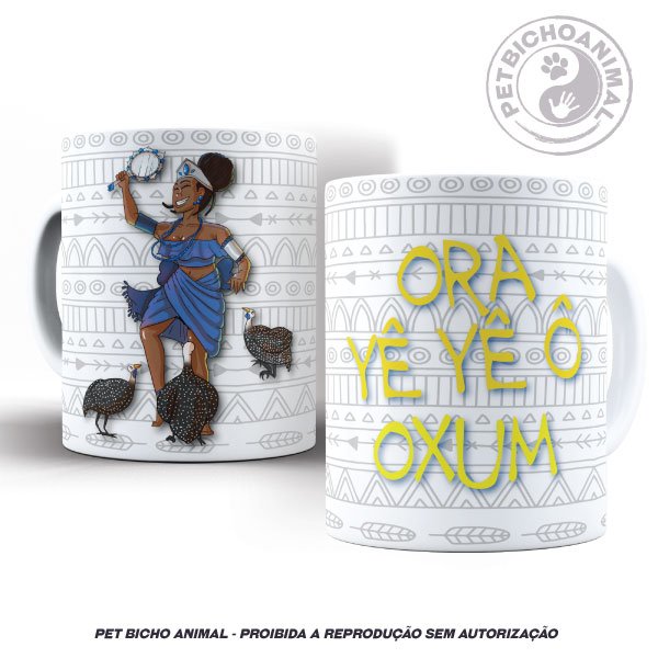 Caneca - Coleção Orixás e os Animais - Oxum 1 Caneca - Coleção Orixás e os Animais - Oxum 2