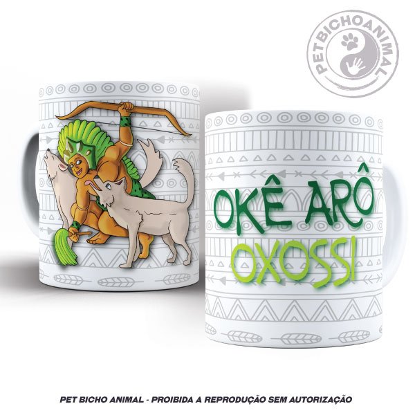 Caneca - Coleção Orixás e os Animais - Oxossi 1 Caneca - Coleção Orixás e os Animais - Oxossi 2