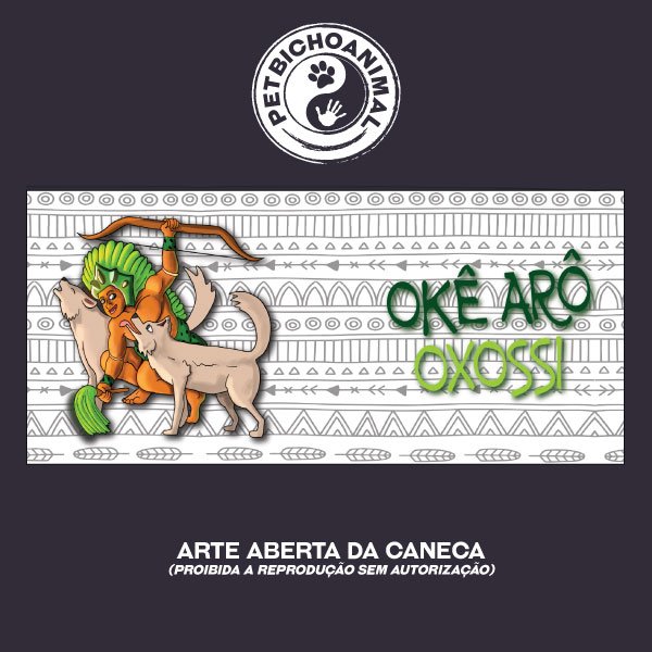 Caneca - Coleção Orixás e os Animais - Oxossi 2 Caneca - Coleção Orixás e os Animais - Oxossi 3