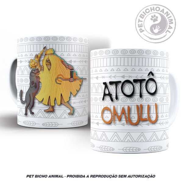 Caneca - Coleção Orixás e os Animais - Omulu 1 Caneca - Coleção Orixás e os Animais - Omulu 2