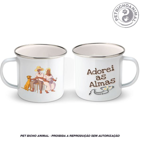 Caneca de Metal - Pretos Velhos e os Animais 1 Caneca de Metal - Pretos Velhos e os Animais 2